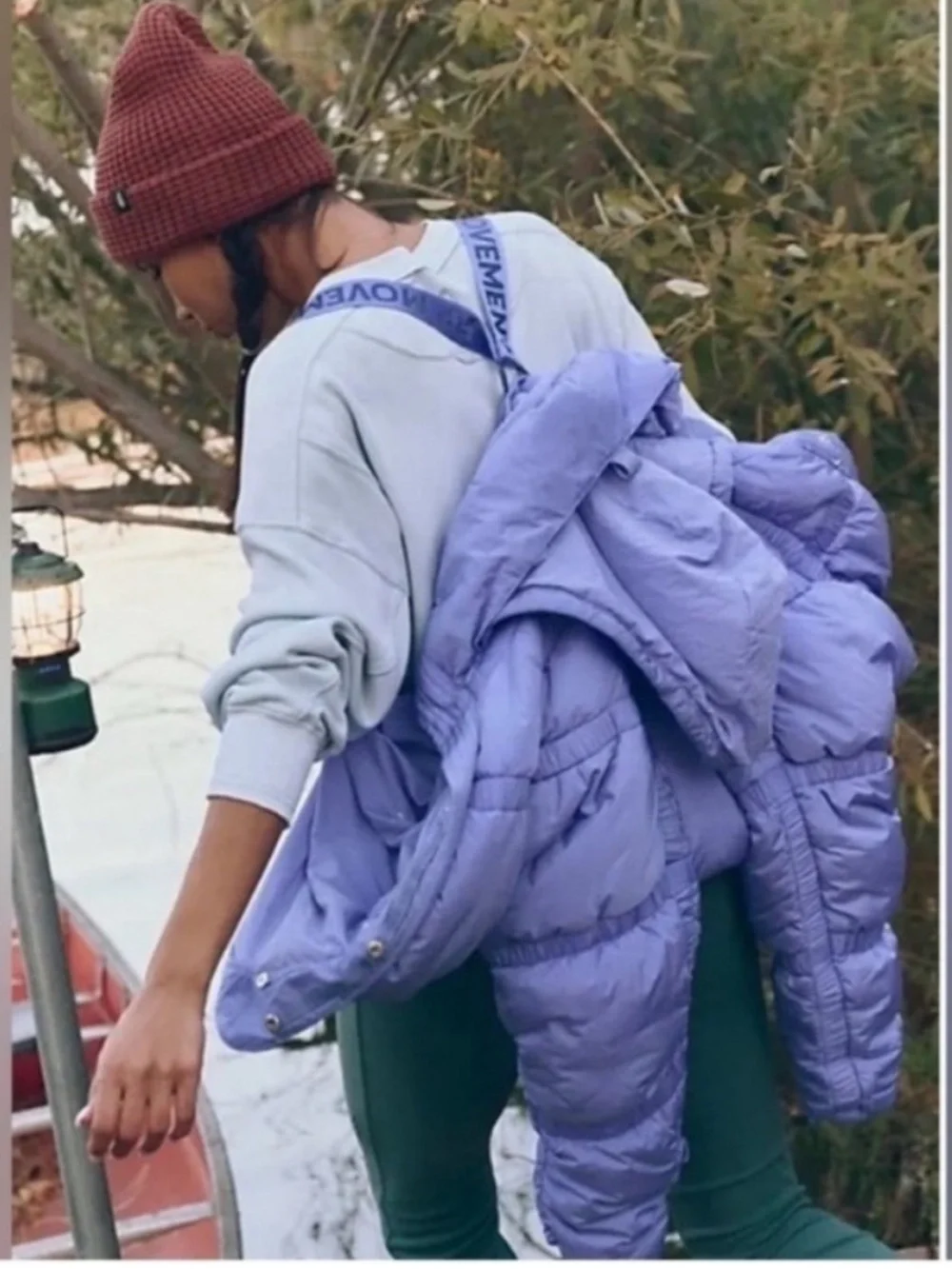 NWT Free People Shirr Enough Backpack Puffer Jacket